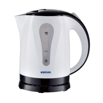 Bruhm BKW 18PB - 1.8L Cordless Kettle - White & Black