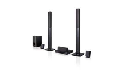 LG LHD647 1000W 5.1Ch DVD Home Theatre System, 2 Tallboys