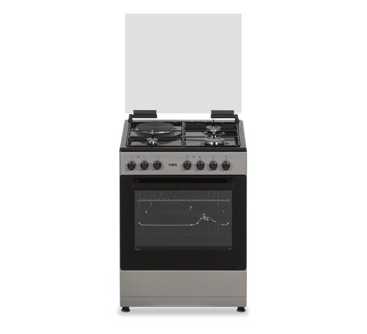 Von VAC6SV31UY 3 Gas 1 Electric Cooker