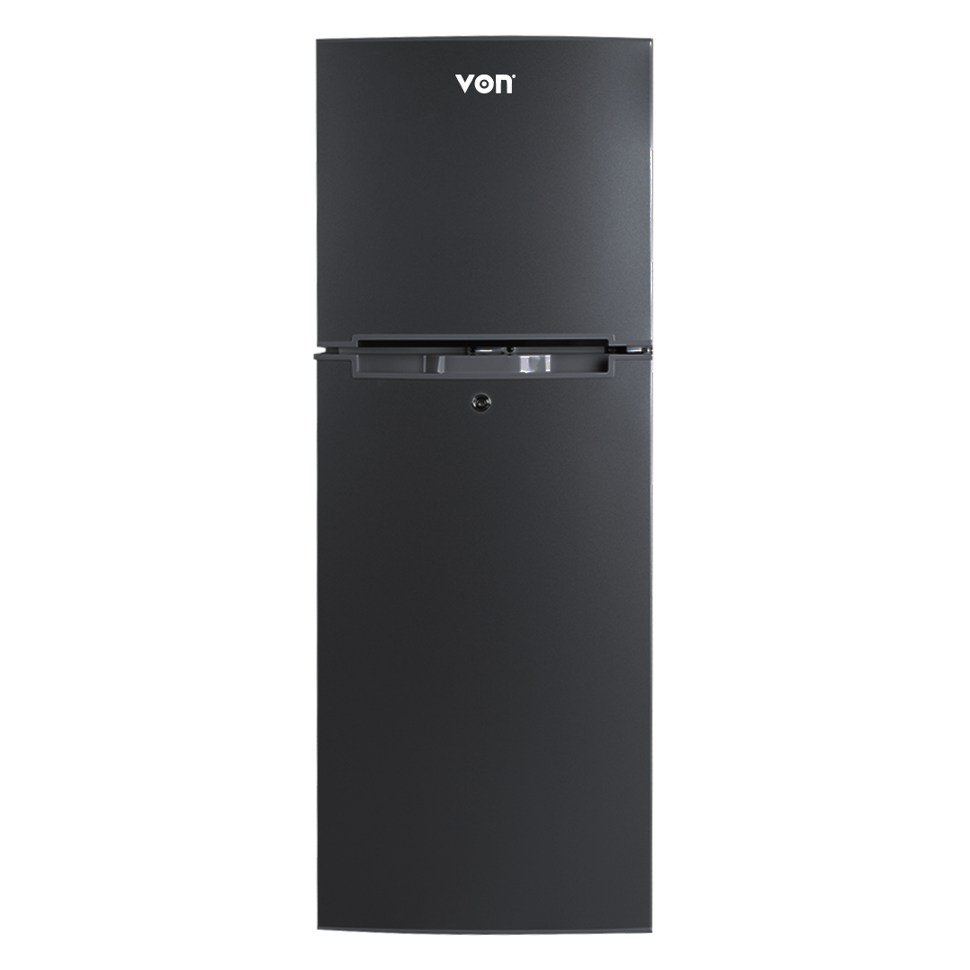 von-vart-18dmk-double-door-fridge-138l-silver.png Von VART-18DMK Double Door Fridge 138L - Silver - Image 1