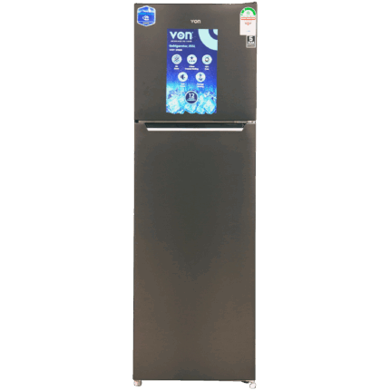 Von VART-37NMS Double Door Fridge 255L - Silver