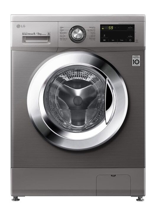 LG F4J3TMG5P Front Load Washer Dryer, 8/5KG - 6 Motion Direct Drive, Inverter Direct Drive Motor, Smart Diagnosis
