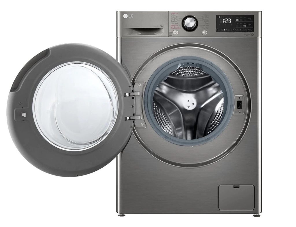 LG F4R3VYG6P Front Load Washing Machine, 9KG - AI DD Technology, Steam Technology