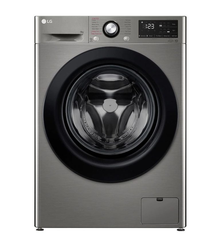 LG F4R3VYG6P Front Load Washing Machine, 9KG - AI DD Technology, Steam Technology