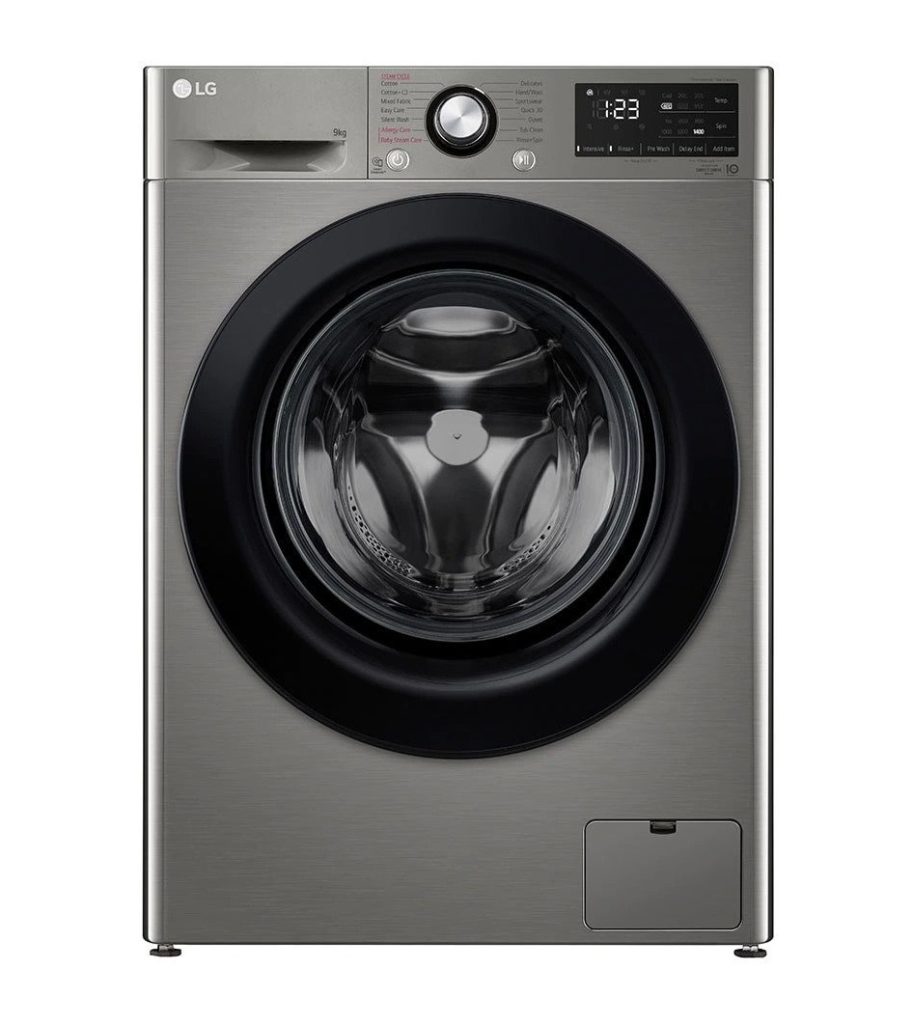 LG F4R3VYG6P Front Load Washing Machine, 9KG - AI DD Technology, Steam Technology