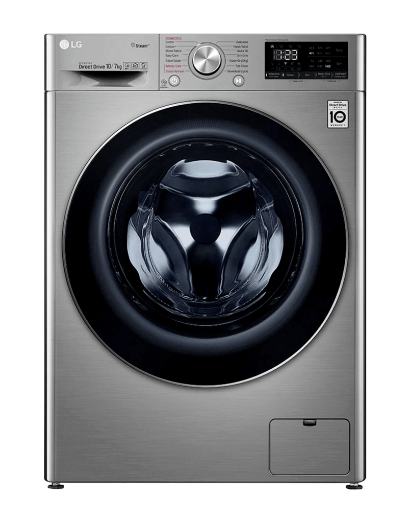 LG F4V5RGP2T Front Load Washer Dryer, 10.5/7KG - AI DD Technology, Steam Technology, Wi-Fi ThinQ™