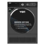 Von VALD-09FVK Dryer, 9KG - Silver