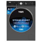 Von VALW-10FVK Front Load Washing Machine Silver - 10KG