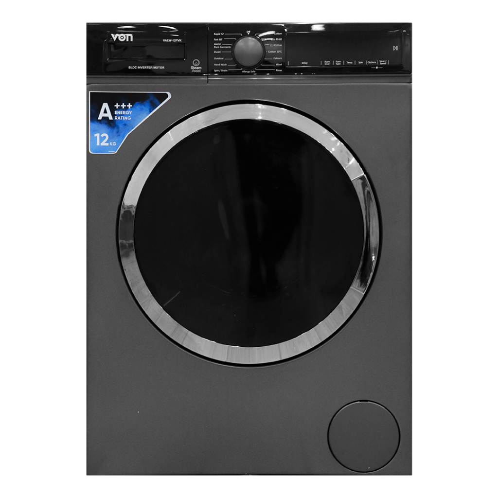 Von VALW-12FVK Front Load Washing Machine - 12KG