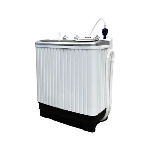 Von VWM-08AHK Twin Tub Washing Machine, White - 8KG