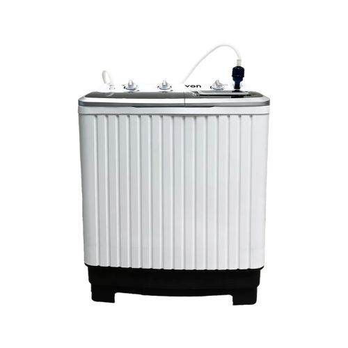 Von VWM-08AHK Twin Tub Washing Machine, White - 8KG